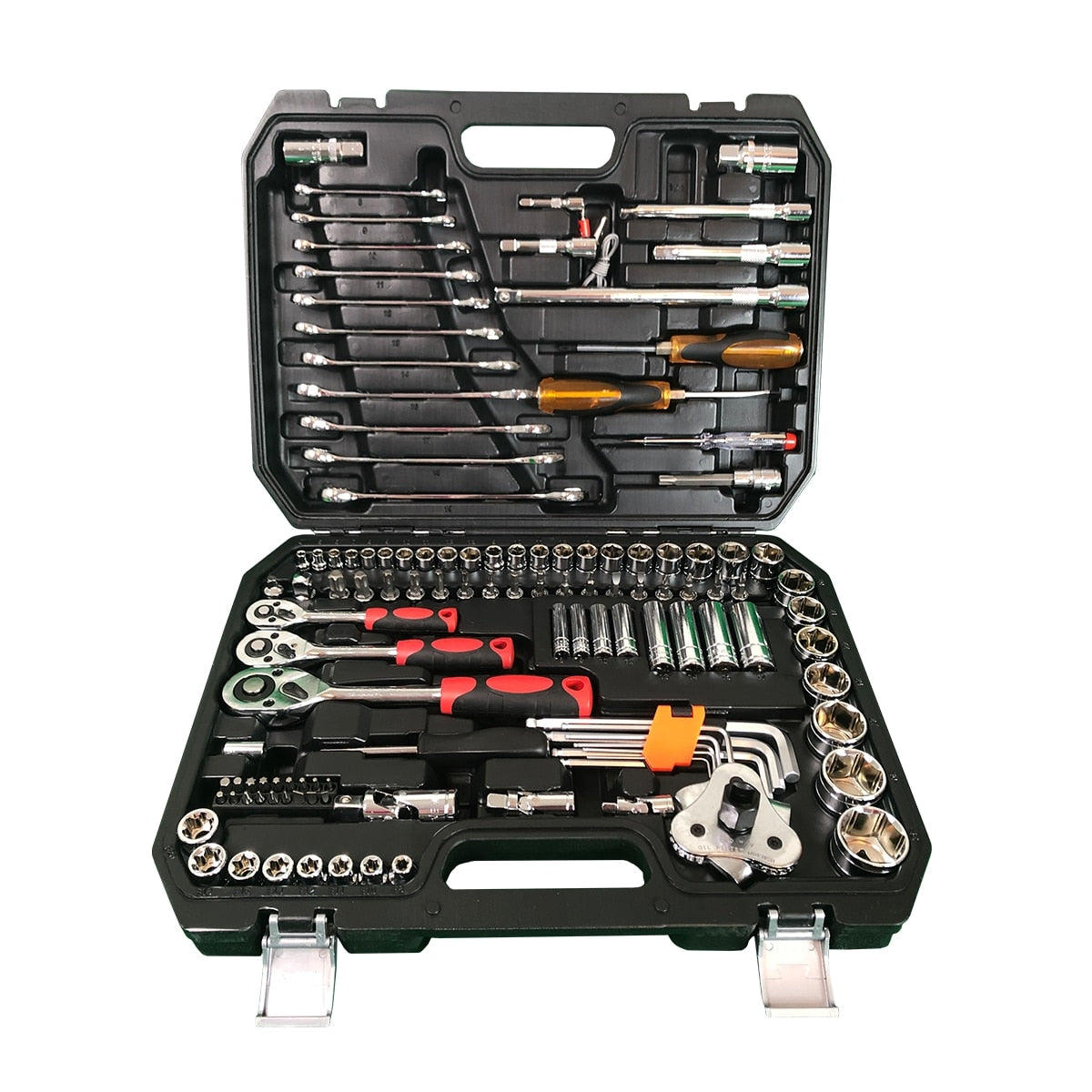A set of hand tools in case for machine tool machine case suitcase car